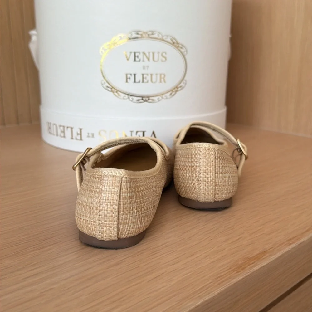 J Crew Girls' woven Mary Janes size 1 gently loved